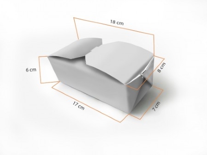 Embalagem para Porções Delivery (17 x 7 x 6 cm) Personalizada