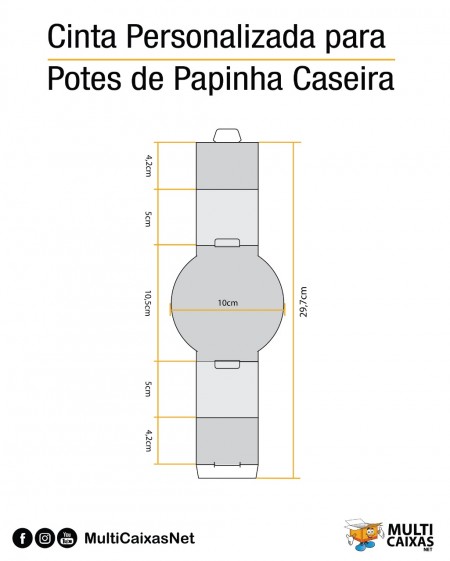 Cinta (29,7 x 10,5 cm) Plastificada Personalizada