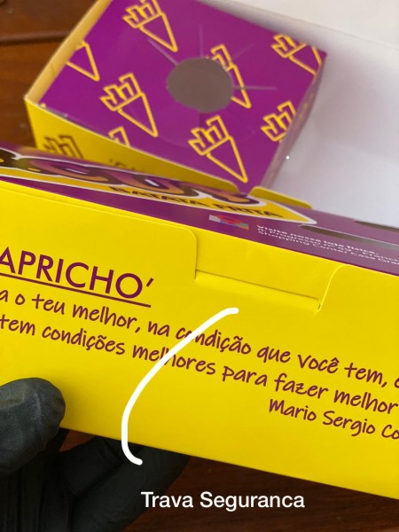 Embalagem para Churros c/ 02 Porta Molho (25 x 9 x ,6,5 cm) Personalizado