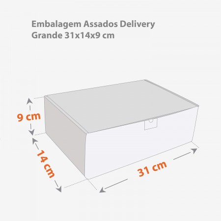 Embalagem Assados Antivazamento Grande (31 x 14 x 9 cm) Personalizada