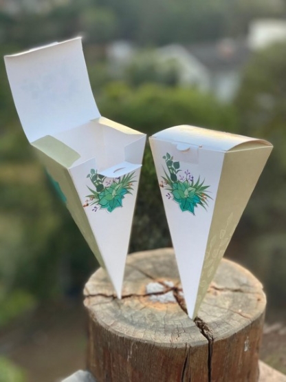 Embalagem para Cone Trufado (7,5 x 17 cm) Personalizada