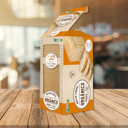 Embalagem para Pão Delivery (10,5 x 11 x 22 cm) Personalizada