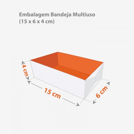Embalagem Bandeja Multiuso (15 x 6 x 4 cm) Personalizada