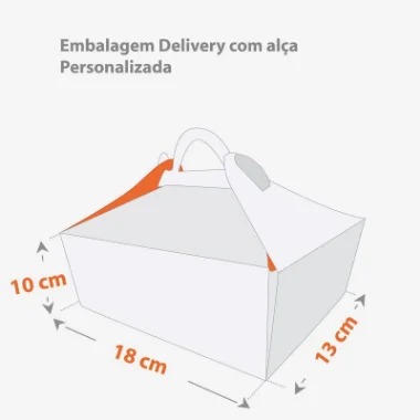Embalagem Maleta Delivery (18 x 13 x 10 cm) - Personalizada