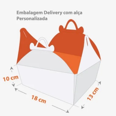 Embalagem Maleta Delivery (18 x 13 x 10 cm) - Personalizada