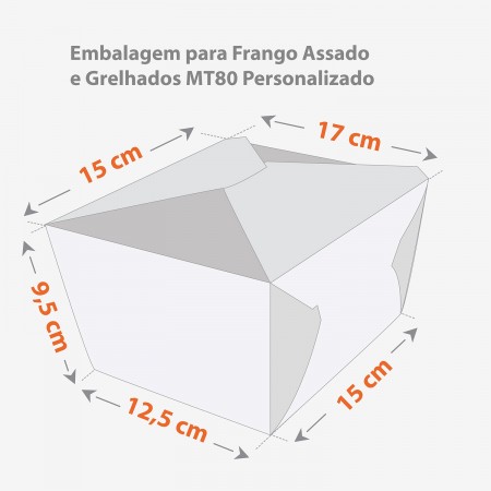 Embalagem antivazamento p/ Assados (14,5 x 12,5 x 9,5 cm) Personalizado