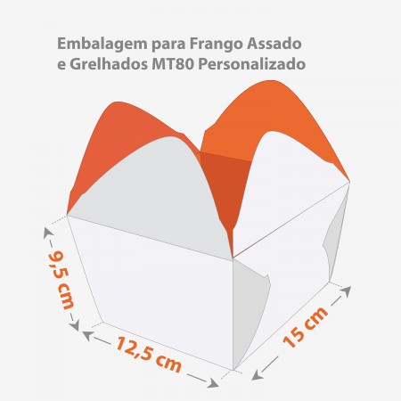 Embalagem antivazamento p/ Assados (14,5 x 12,5 x 9,5 cm) Personalizado