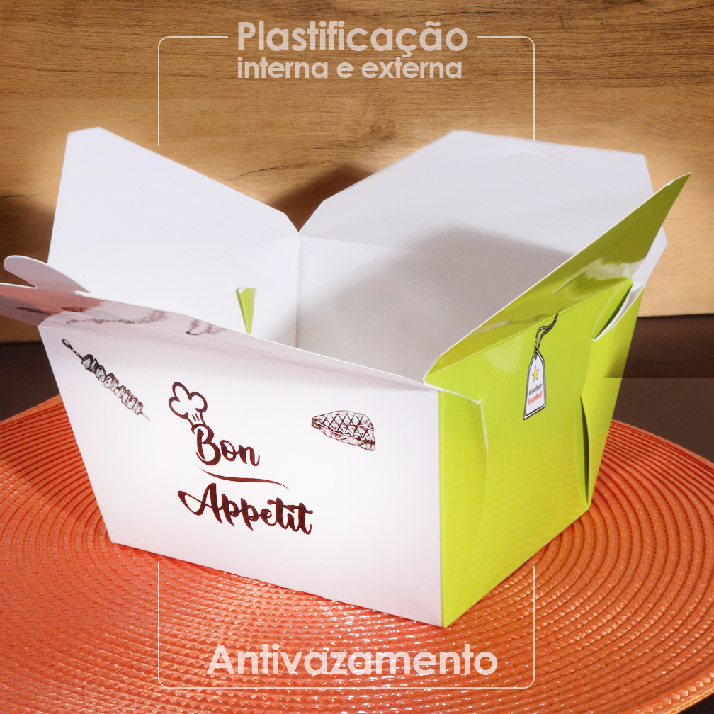 Embalagem antivazamento p/ Assados (14,5 x 12,5 x 9,5 cm) Personalizado