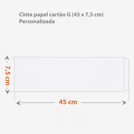 Cinta papel cartão G (45 x 7,5 cm) Personalizada