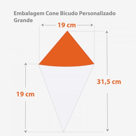 Cone Bicudo Grande Personalizado