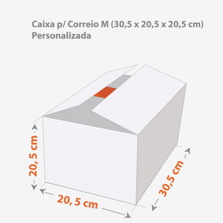Caixa Correios / E-commerce Empastada (30,5 x 20,5 x 20,5 cm) Personalizada