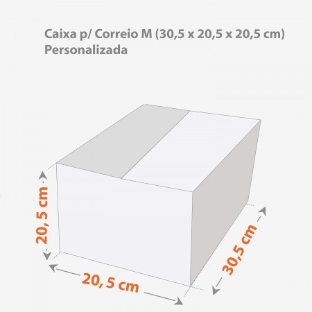 Caixa Correios / E-commerce Empastada (30,5 x 20,5 x 20,5 cm) Personalizada
