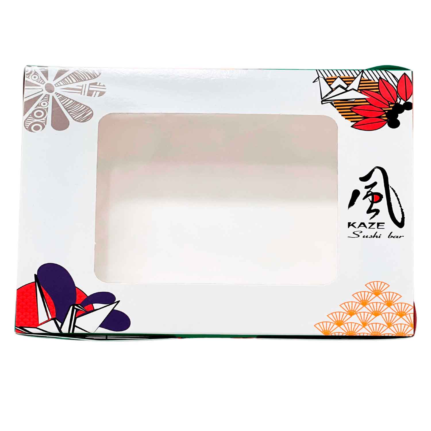 Embalagem p/ sushi, sashimi e combinados (18 x 15 x 4 cm) laminada c/ visor Personalizado