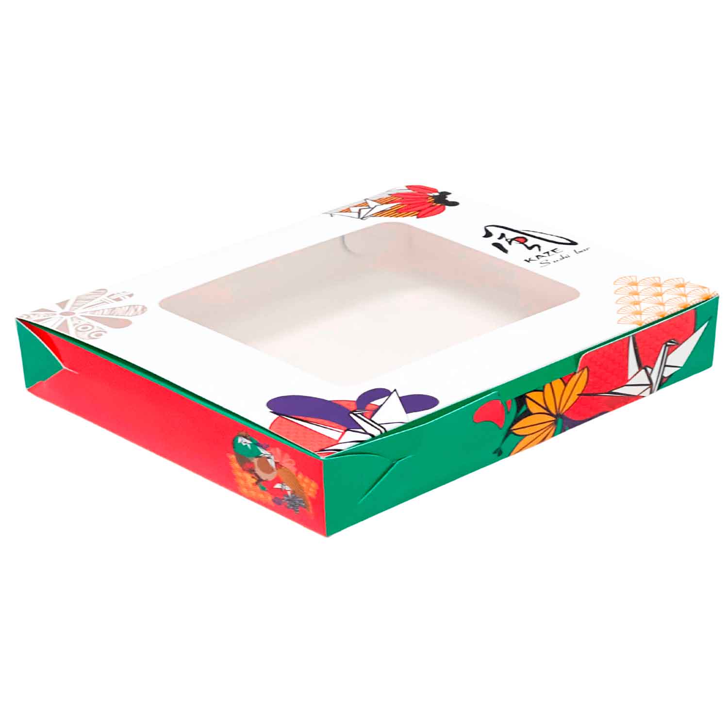 Embalagem p/ sushi, sashimi e combinados (18 x 15 x 4 cm) laminada c/ visor Personalizado