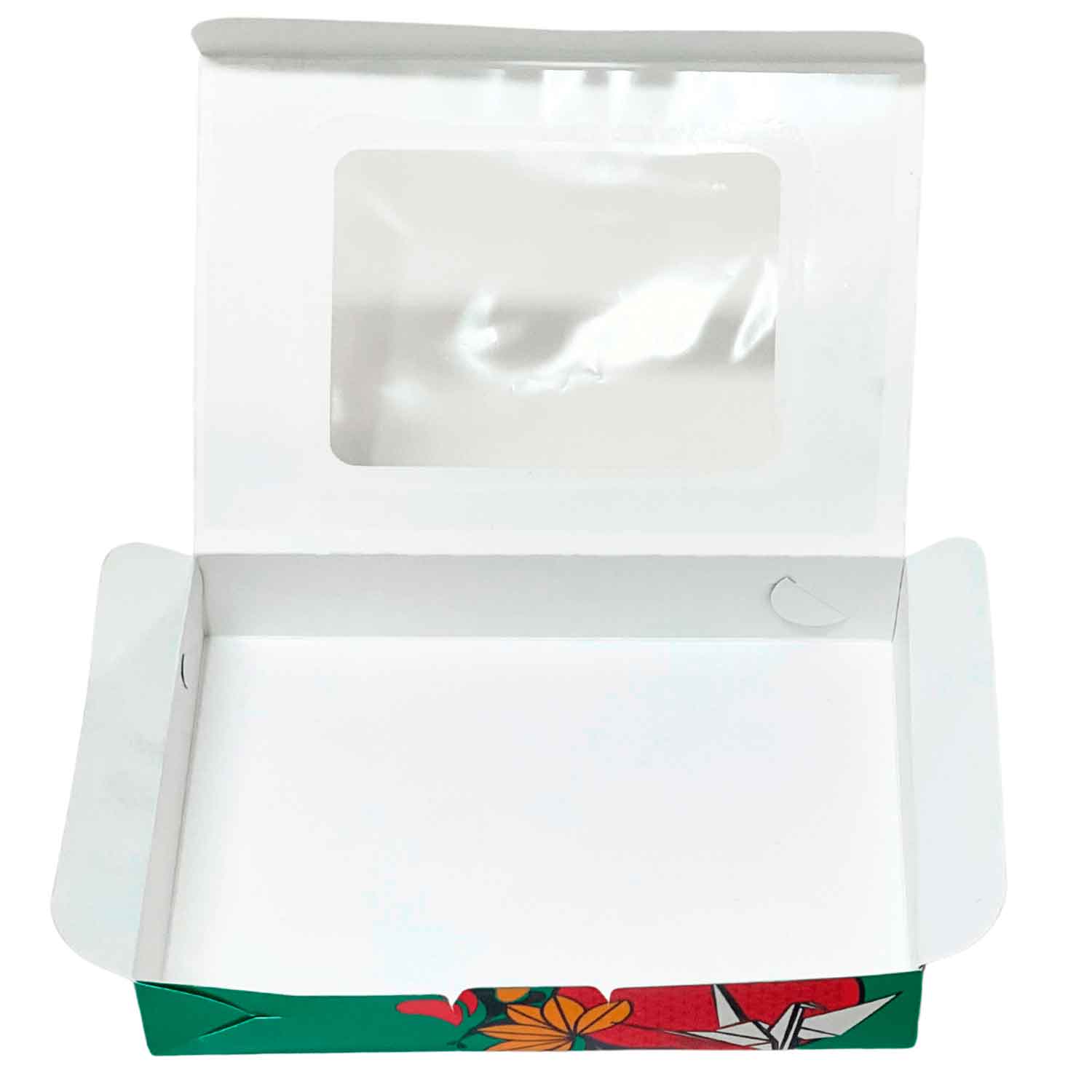 Embalagem p/ sushi, sashimi e combinados (18 x 15 x 4 cm) laminada c/ visor Personalizado