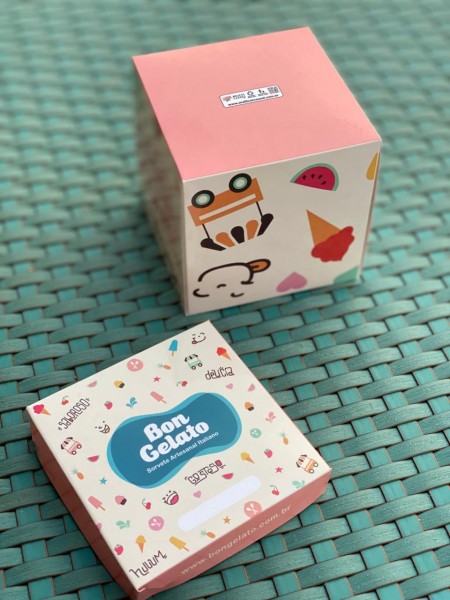 Embalagem para Açai, Sorvete (11 x 11 x 11cm ) Personalizada