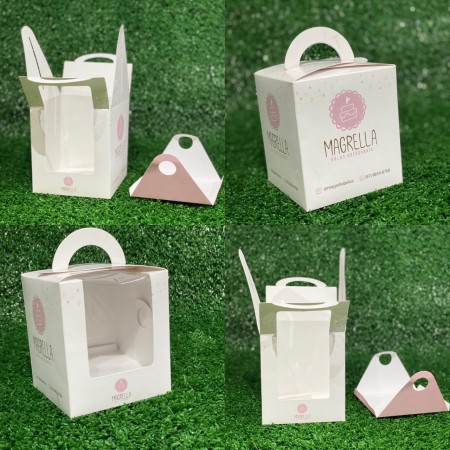 Embalagem para Mini Bolo (11 x 11 x 11,5 cm) Personalizado