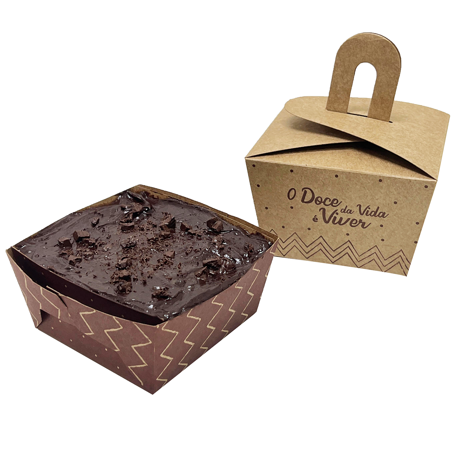 Embalagem Dolce Box com Forma Forneável (7 x 7 x 11 cm) - 50 Unidades