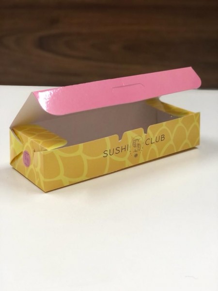 Embalagem Caixa p/ sushi, sashimi e combinados sem visor P (20 x 7 x 4 cm) Personalizada