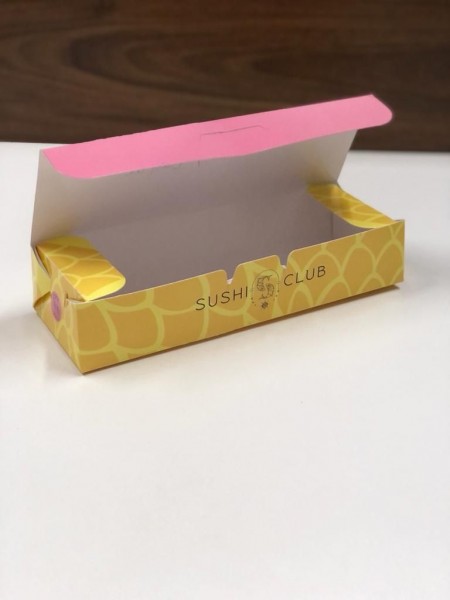 Embalagem Caixa p/ sushi, sashimi e combinados sem visor P (20 x 7 x 4 cm) Personalizada