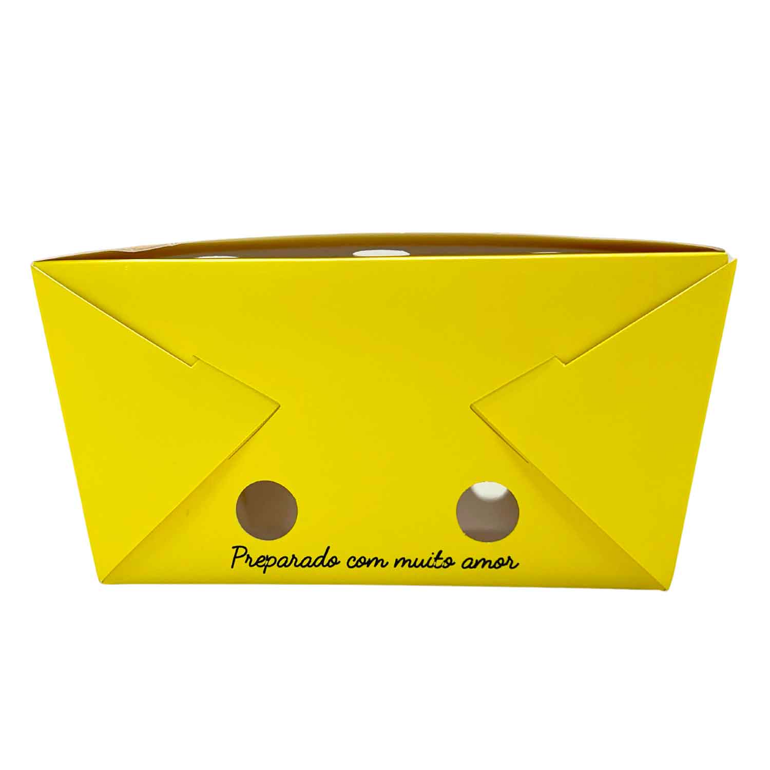 Embalagem p/ fritas e porções Delivery c/ respiro (27 x 8 x 7 cm) - Personalizada
