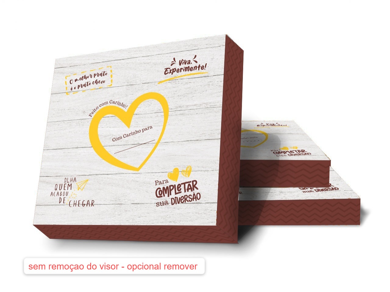 Caixa p/ até 100 Docinhos ou Salgadinhos MT206 (33,5 x 32 x 4 cm) - 25 unidades