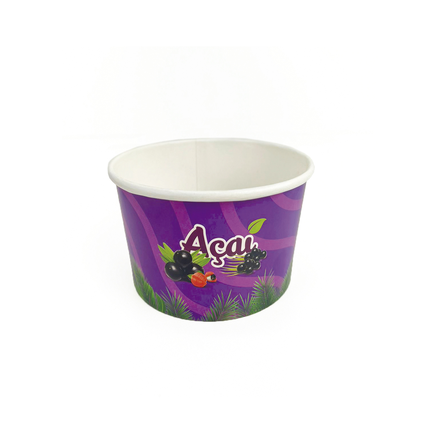 Pote papel Descartável p/ Açai s/ tampa - 100 unidades