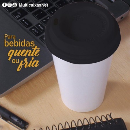 Tampa para copo 380 ml com Bico - 100 unidades