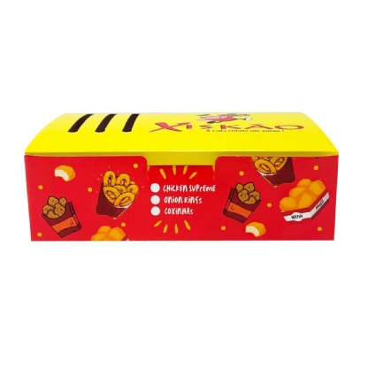 Embalagem para Churros c/ 02 Porta Molho (17 x 12,5 x 5 cm) Personalizada
