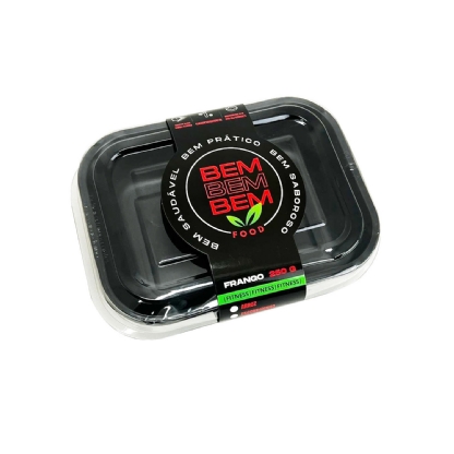 Cinta personalizada em embalagem G240 pronta para uso, ideal para marmitas fitness.
