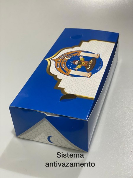 Lateral da embalagem mostrando sistema antivazamento eficaz