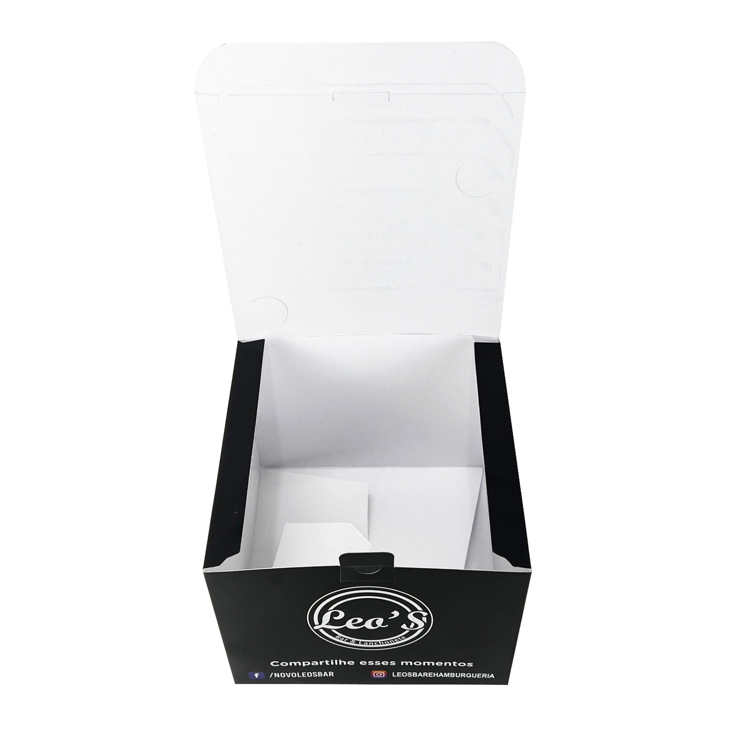 Embalagem Para Lanche Gourmet Plus Empilhavel (12,5 x 12,5 x 9 cm) Personalizada