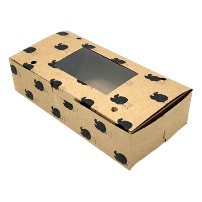 Embalagem para Lanche Natural c/ Visor Vazado (20 x 10 x 5 cm) Personalizada