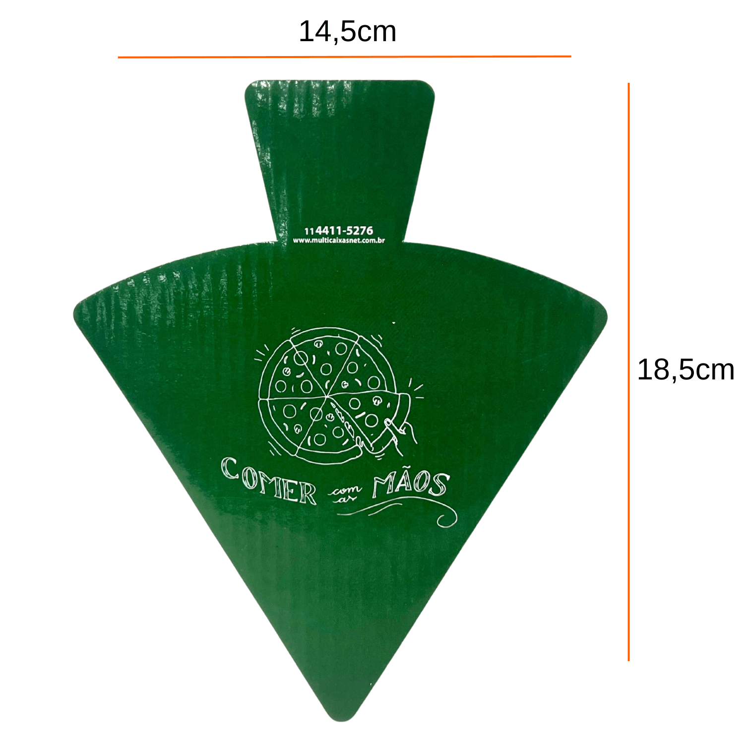 Embalagem Pega Pizza fatia (14,5 x 18,5 cm) Personalizada