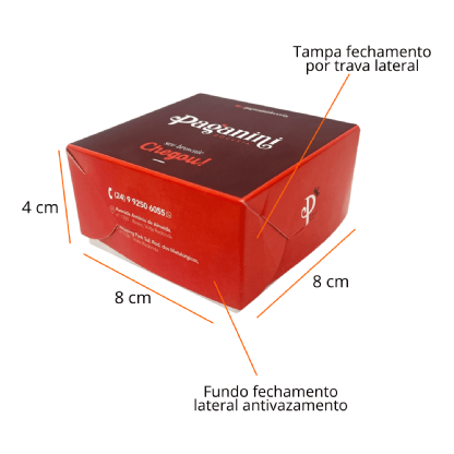 Embalagem Forneável Multiuso (8 x 8 x 4 cm) Personalizada