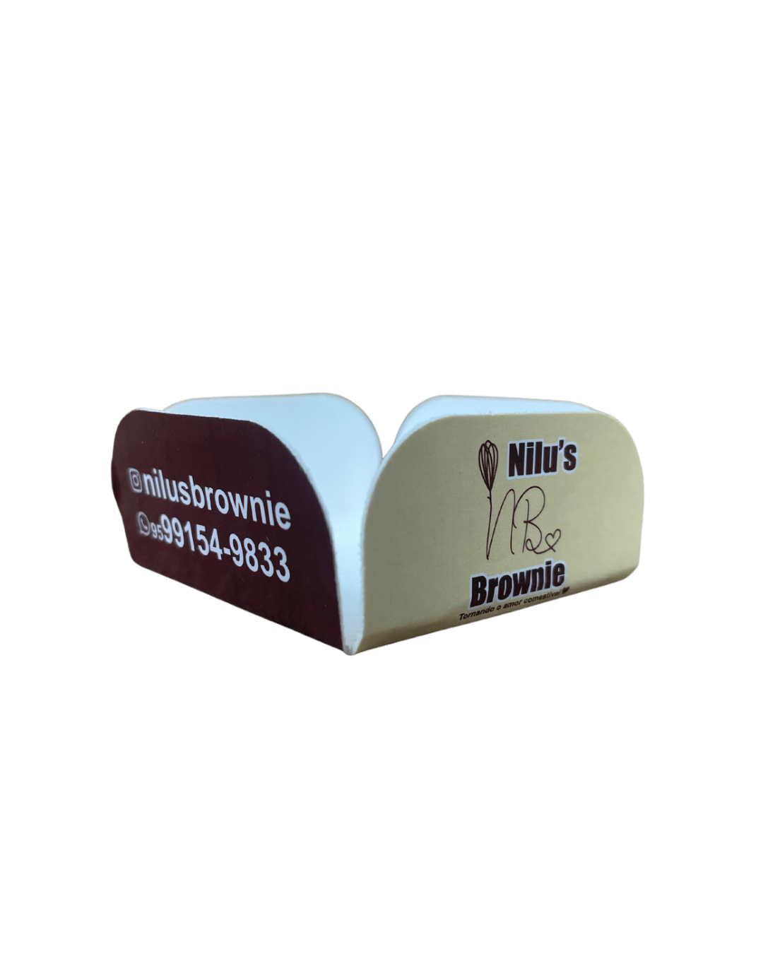 Forminha Berço p/ Brownie / Palha Italiana (6 x 6 x 3 cm) Personalizada