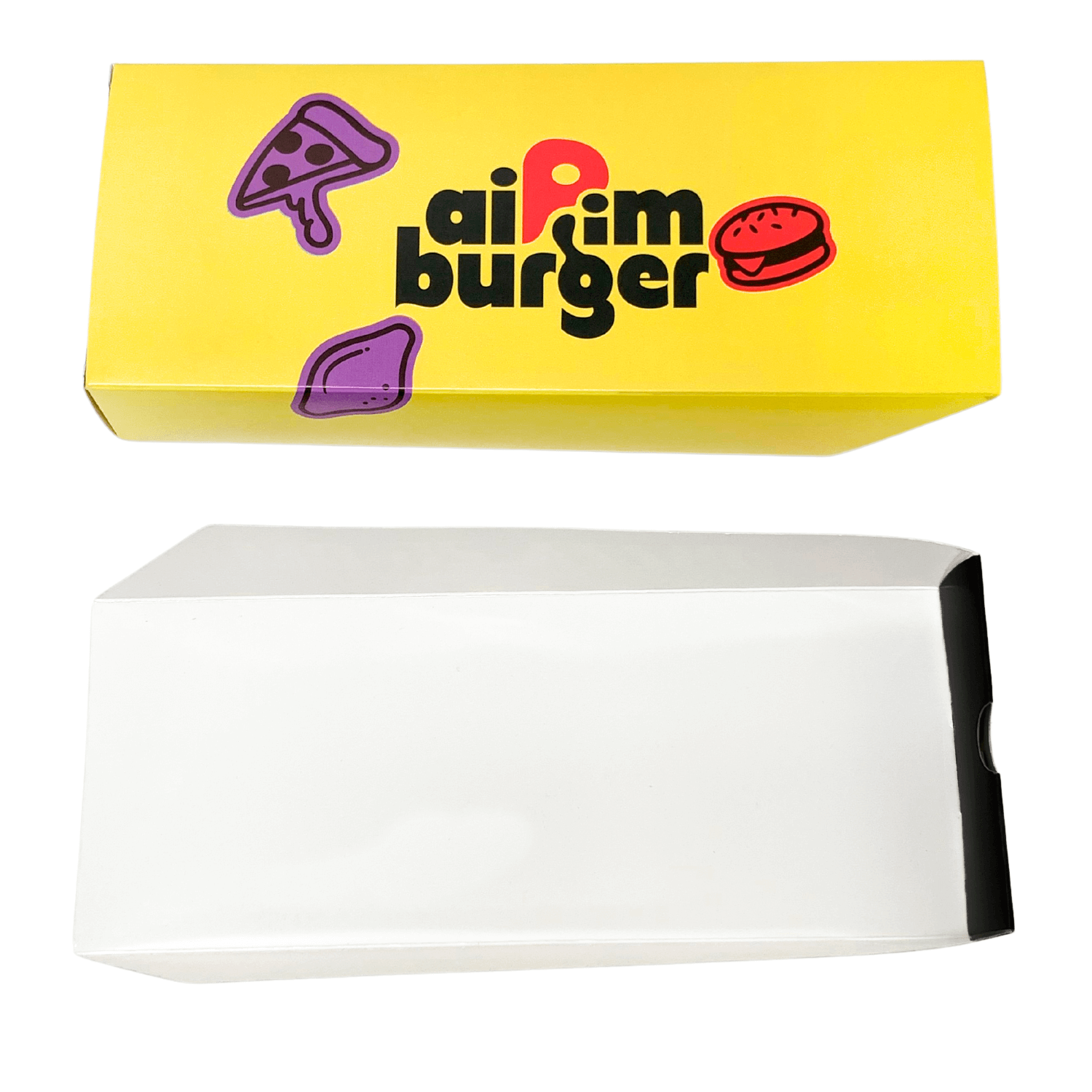 Embalagem gaveta para pizza retangular 25 x 10 x 4 cm personalizada