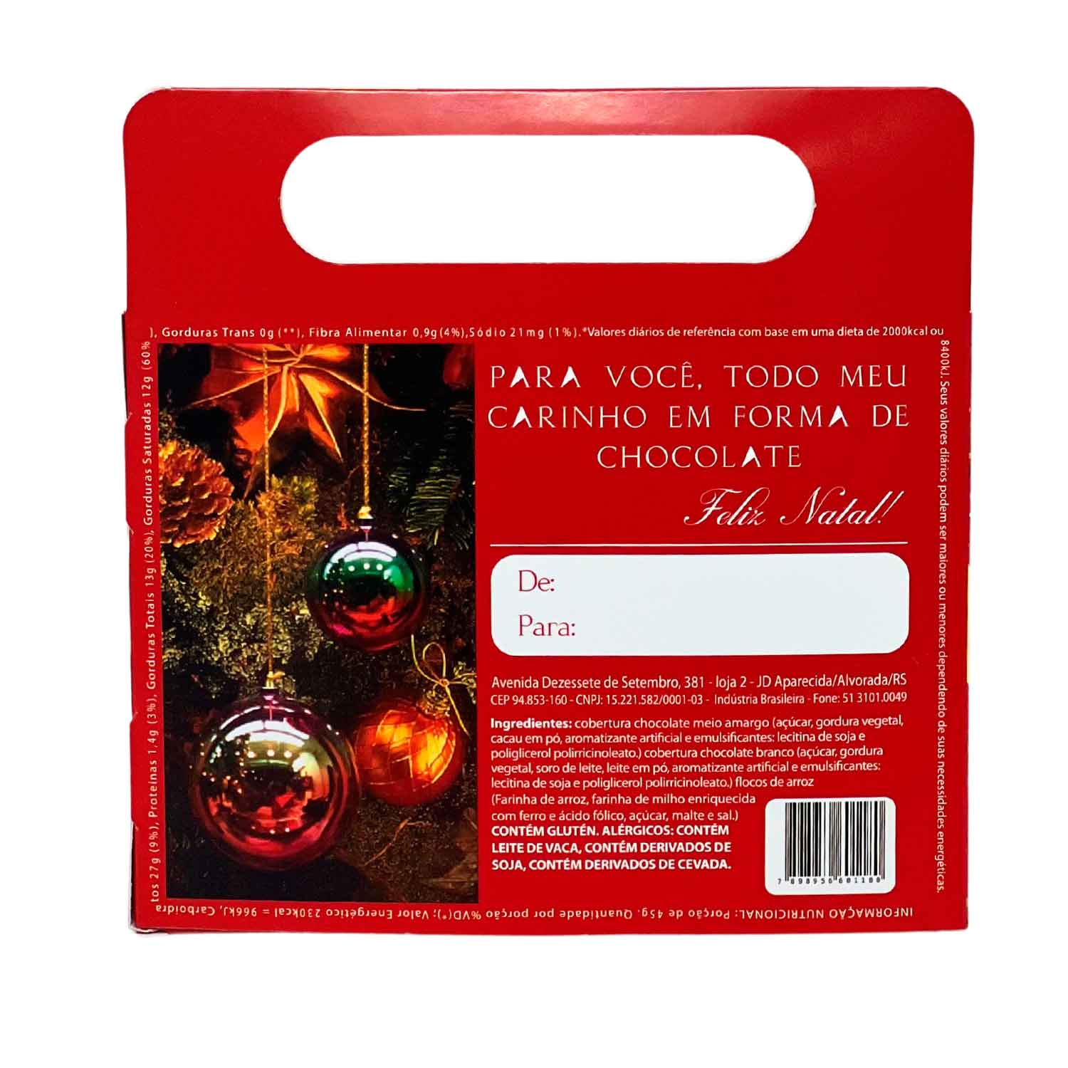 Embalagem Kit Barra de Chocolate (17 x 1,3 x 12,6 cm) Personalizado